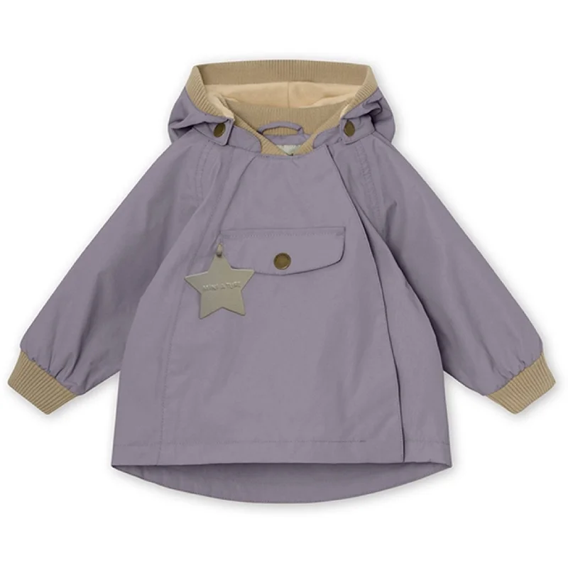 lightweight camping backpack for long hikes -MINI A TURE Wai Spring Jacket w/Fleece Lining Minimal Lilac