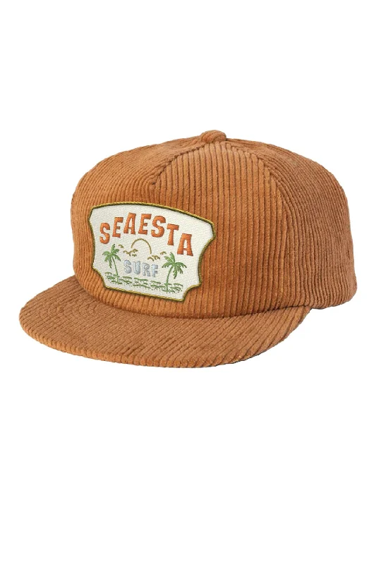 men’s wide-brim sun hat -Cord Snapback Hat / Tan