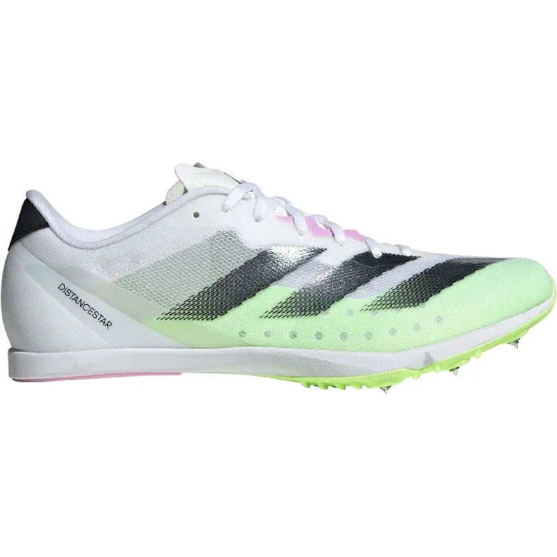 camping gear with heavy-duty material -adidas Distancestar Running Spikes - White