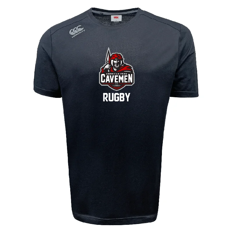 hiking boot with waterproof lining -American Fork Cavemen Tempo Vapodri T-Shirt by Canterbury