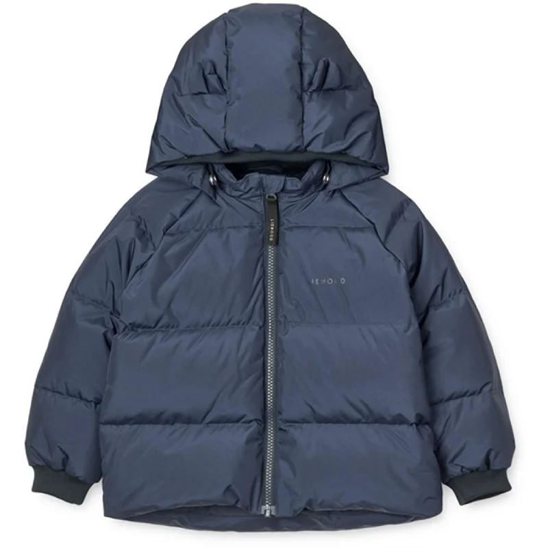 trekking jacket for protection against wind -Liewood Polle Puffer Down Jacket Classic Navy