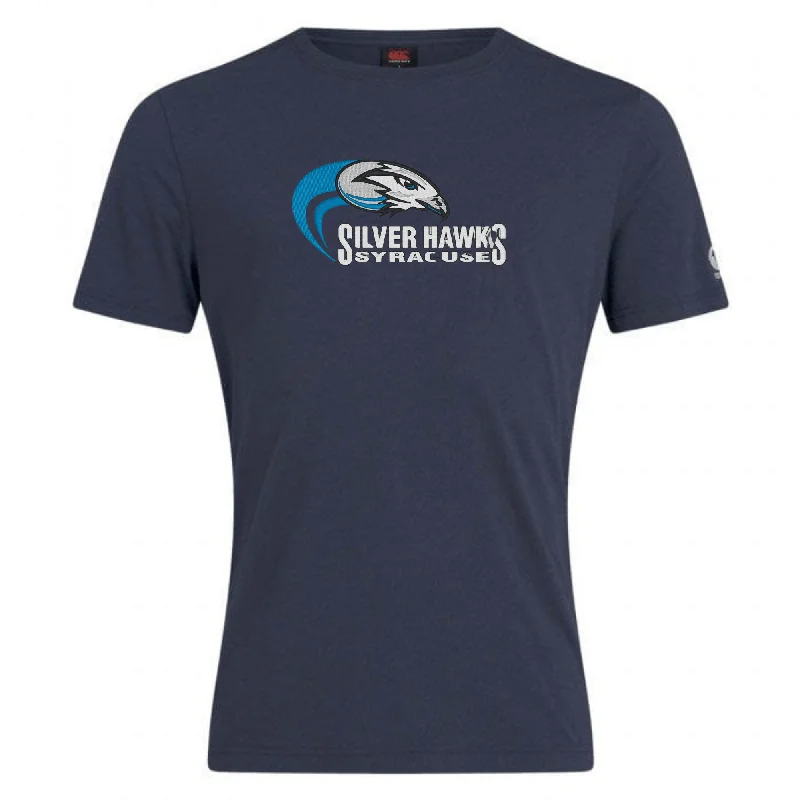 portable camping chair with lumbar support -Syracuse Silver Hawks Club Plain Tee by Canterbury