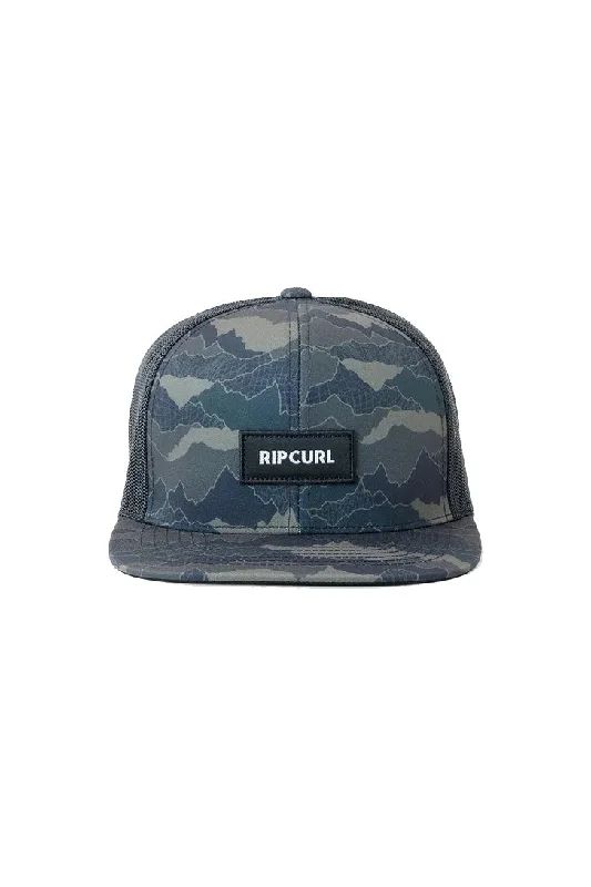 breathable cap for hiking -Rip Curl Combo Trucker Hat - Black / Olive