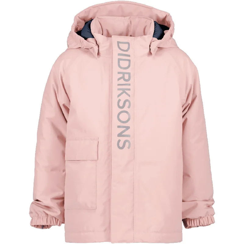 trekking backpack with extra storage -Didriksons Dusty Pink Talvi Kids Jacket