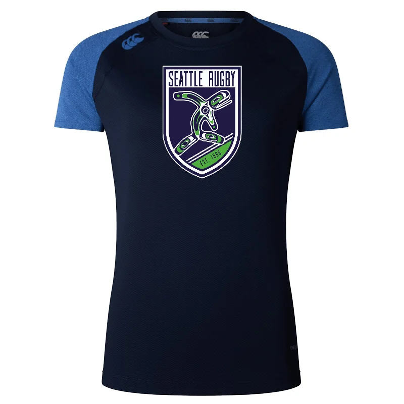 camping utensils with folding design -Seattle Rugby Club Women's Elite Training Tee by Canterbury