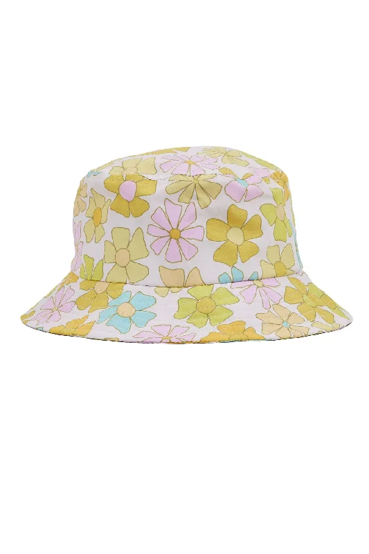 oversized sun hat for women -Seaesta Surf x Surfy Birdy / Groovy Floral / Bucket Hat