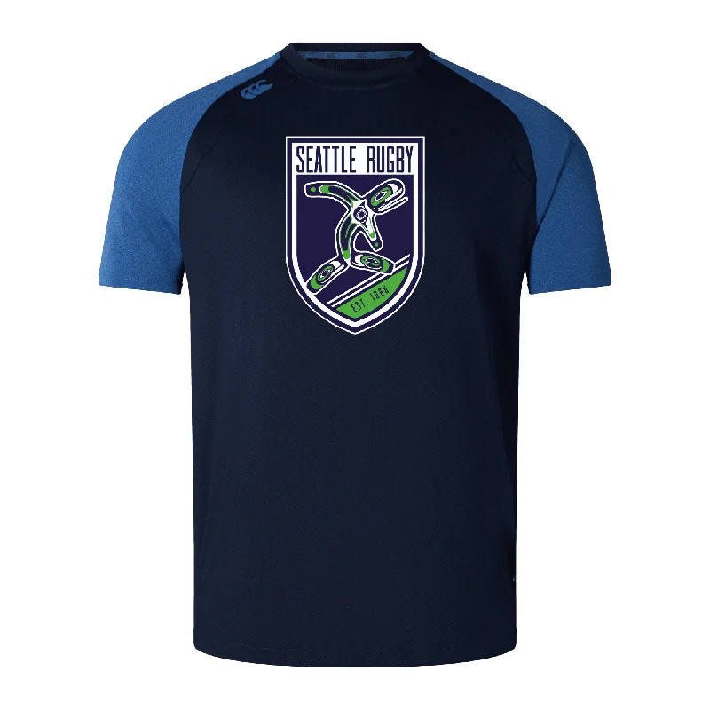 trekking boots with rugged outsole -Seattle Rugby Club Elite Training Tee by Canterbury