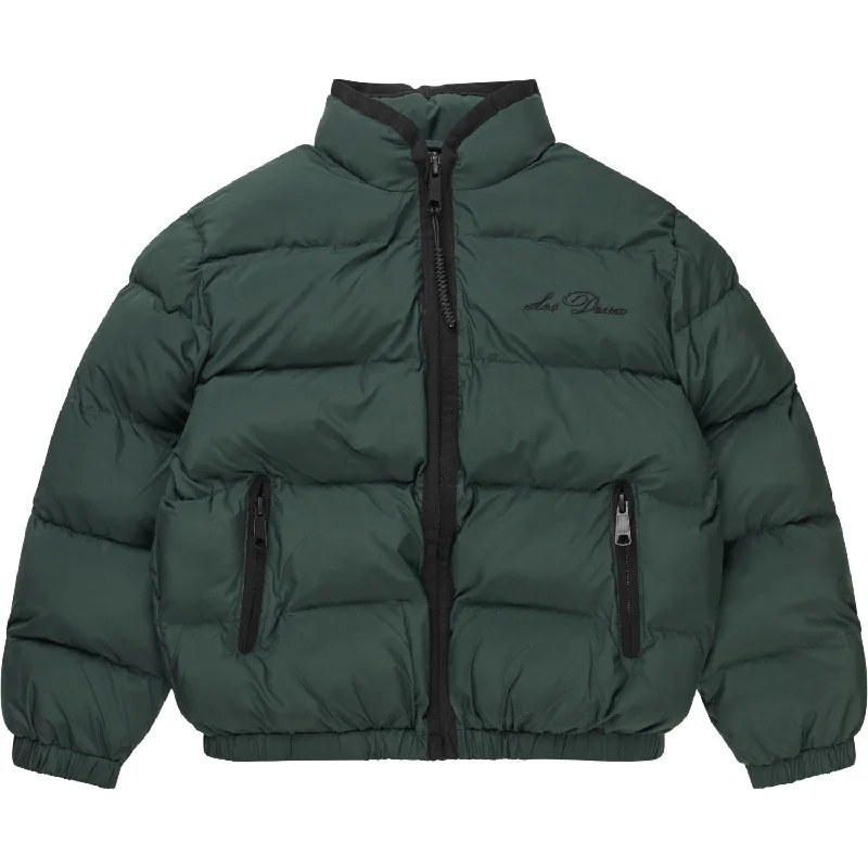 camping gear with lightweight construction -Les Deux Kids Pine Green Newport Padded Jacket Kids