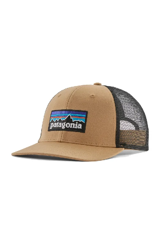 casual cap for casual days -Patagonia P-6 Logo Trucker Hat - Grayling Brown