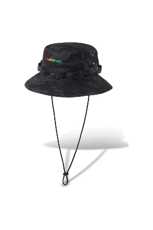 classic straw hat for women -Dakine Breaker Boonie Hat - Black Vintage Camo