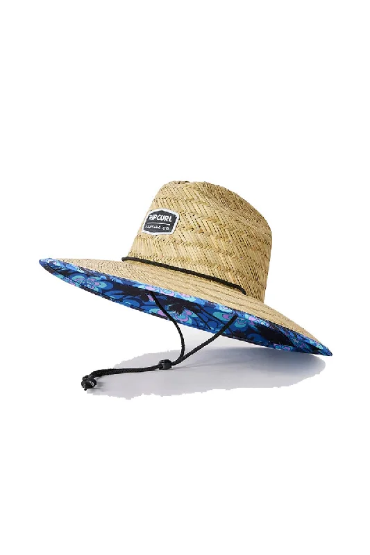 winter hat with ear protection -Rip Curl Mix Up Straw Hat - Blue Yonder