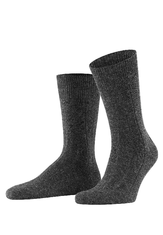 athletic socks for marathon runners -Lhasa Rib Sock Lhasa Rib Sock | Anthracite Melange 14423-3080