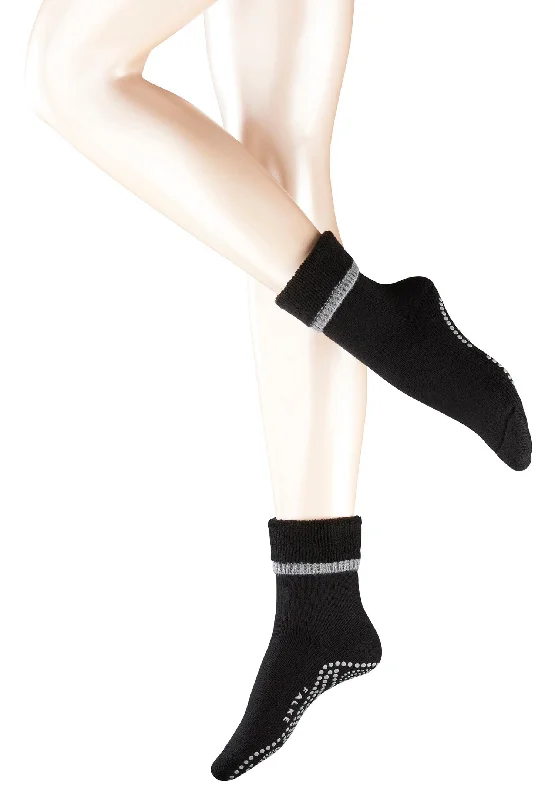 breathable ankle socks for women -Cuddle Pad Home Slipper Cuddle Pad Home Slipper Wool Cotton Slipper Sock | Black 47540-3009