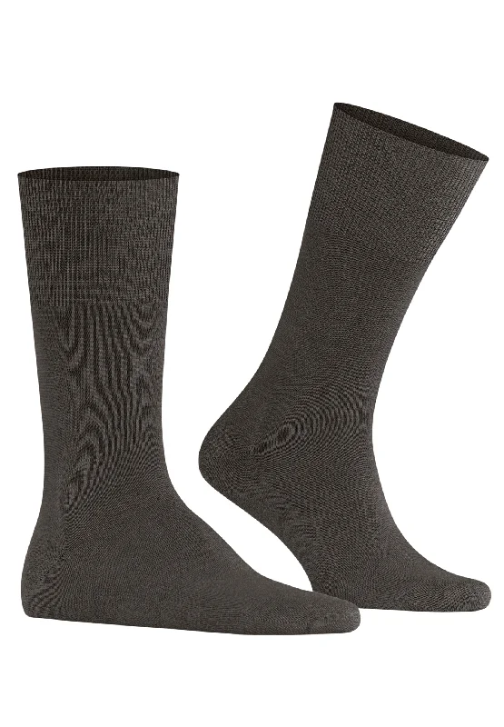 slip-resistant socks for safety -Airport Airport Sock | Brown Mel. 14435-5041