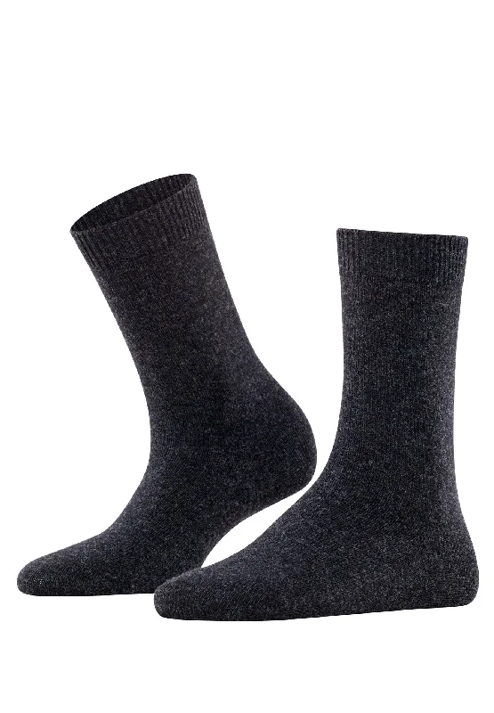 performance socks for running marathons -Cosy Wool Sock Cosy Wool Sock | Anthracite Melange 47548-3089