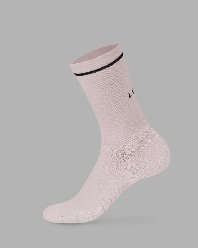 orthopedic socks for foot support -Fast Performance Crew Socks - Bubblegum-Black