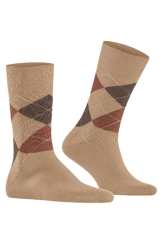 wool socks for outdoor adventures -Sensitive Argyle So Socks | Hay 12535-4712