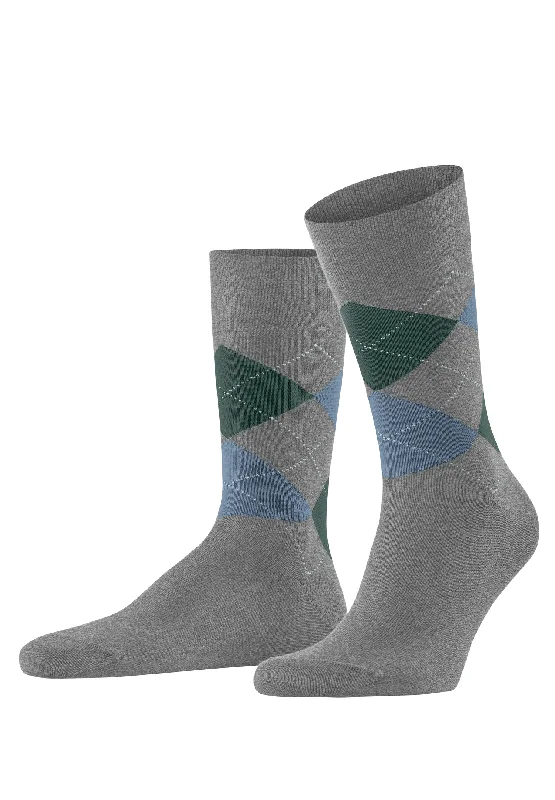 thick cotton socks for cold weather -Sensitive Argyle So Socks | Light Greymel. 12535-3390