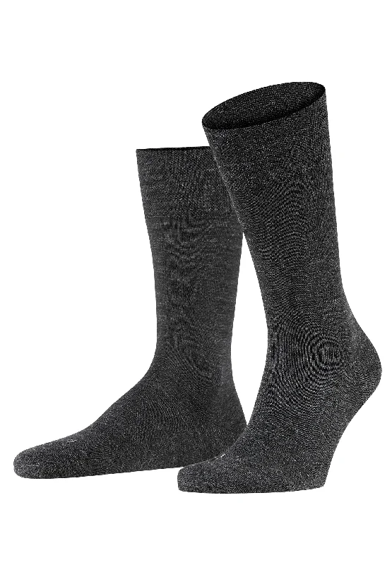 stylish novelty socks for women -Sensitive Berlin Socks | Anthracite Melange 14448-3080