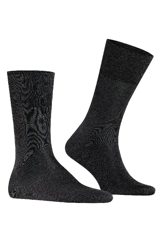 cozy winter socks for lounging -Tiago Kh Socks | Anthracite Melange 14792-3095