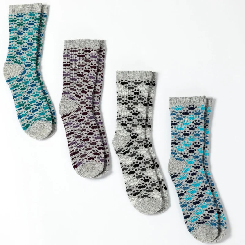 comfortable crew socks for casual wear -All Over Paws Alpaca Socks