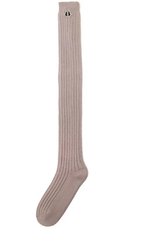 high-quality compression socks for swelling -Thigh-High Wool Stockings