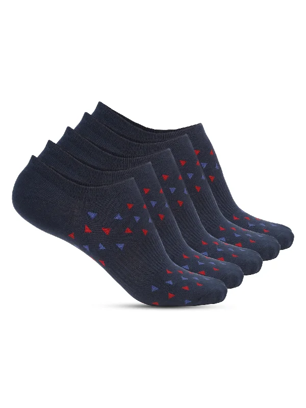 high-quality wool socks for winter -Men's Navy Blue Fashion No Show / Loafer Socks -Pack of 5