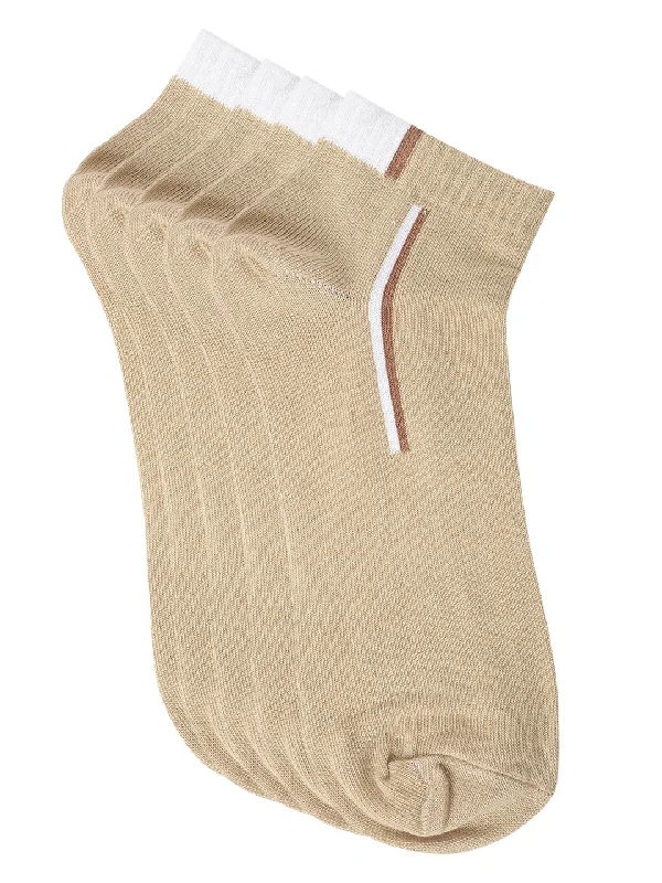 stylish winter socks for women -Men's Beige Fashion Ankle length  Socks -Pack of 5