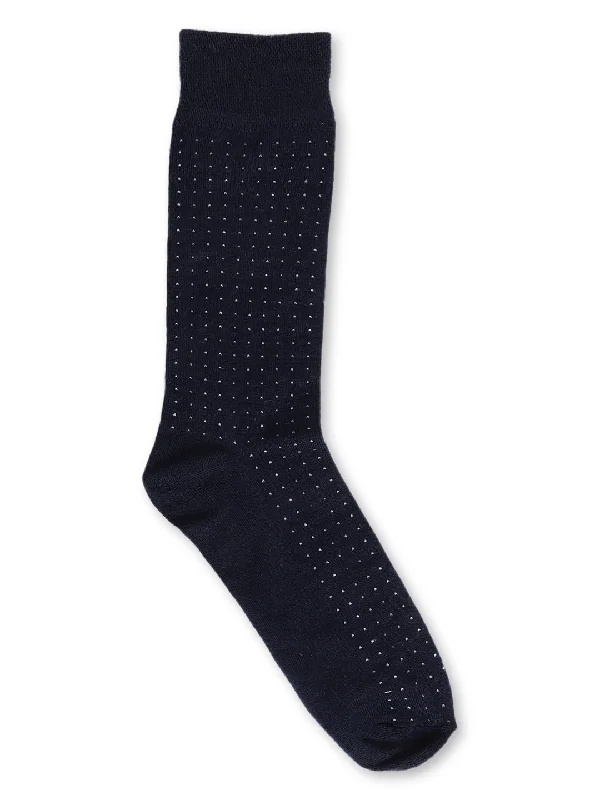 stylish running socks for men -Men's Navy Blue Basic Crew length Socks -Pack of 5