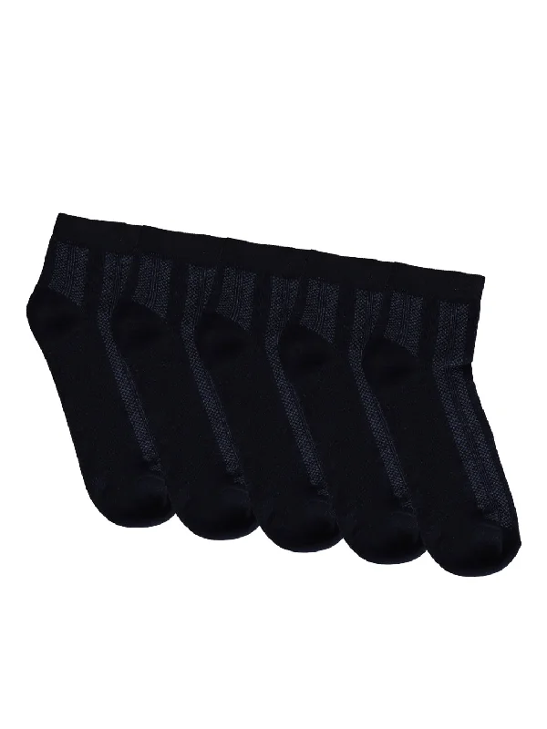 knee-high socks for women -Men's Navy Blue Basic Ankle length Socks -Pack of 5