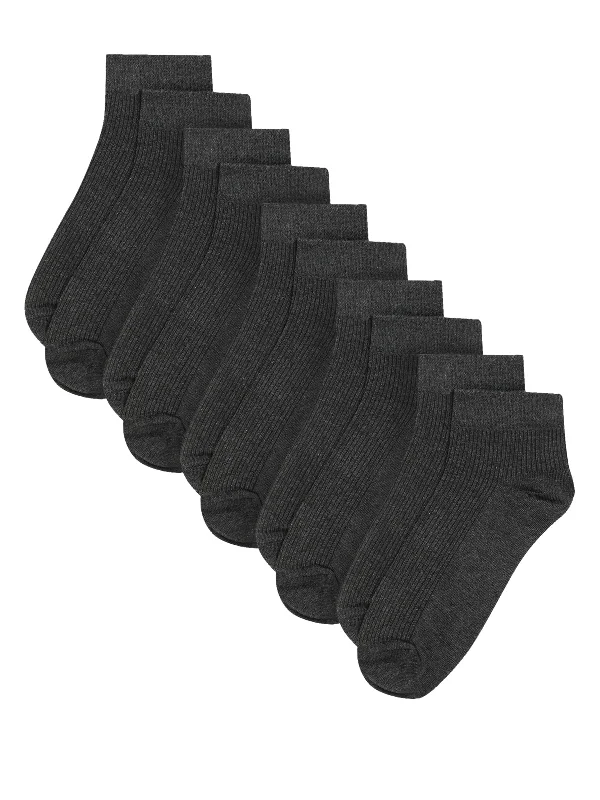 casual socks for every season -Men Set of 5 Anthra Ankle Length Socks