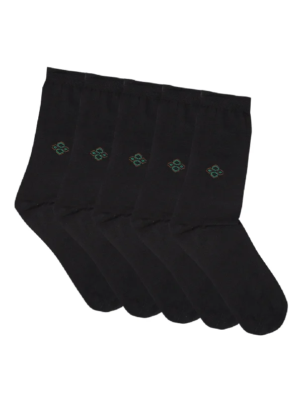 stylish socks for fashion lovers -Men Set of 5 Black Socks