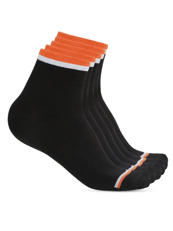 performance socks for running marathons -Men's Black   Fashion Ankle length Socks -Pack of 5