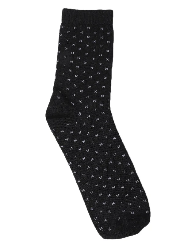 stylish patterned socks for men -Men's Black Basic Crew Length Socks -Pack of 5