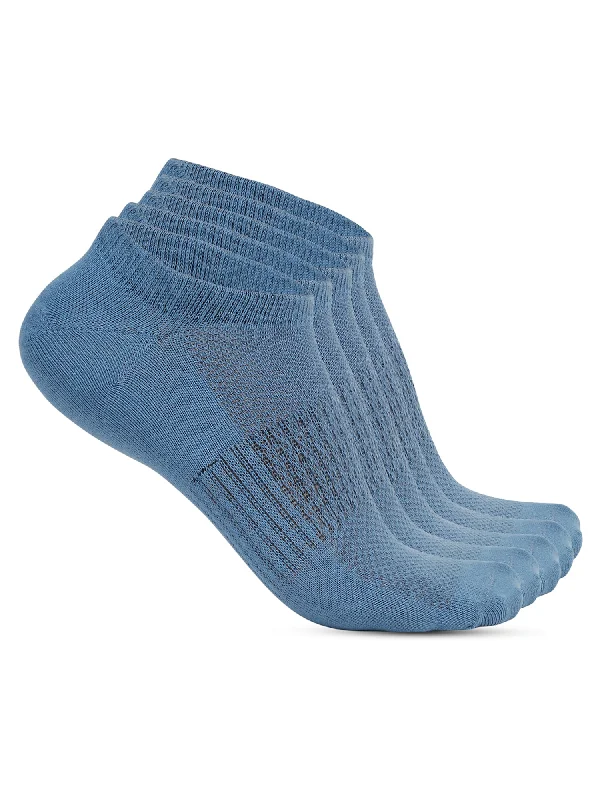 thick socks for outdoor activities -Men's Blue Fashion No Show / Loafer Socks -Pack of 5