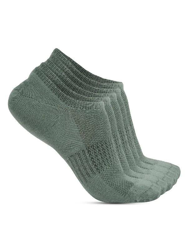 wool socks for hiking and trekking -Men's Sage Green Fashion No Show / Loafer Socks -Pack of 5