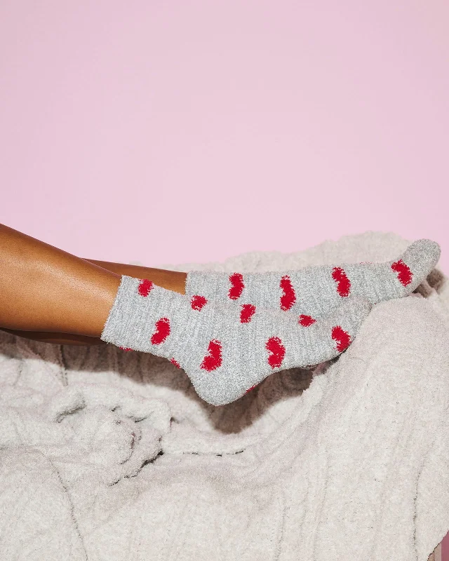 lightweight compression socks for travel -Red Hearts Bia Fuzzy Socks