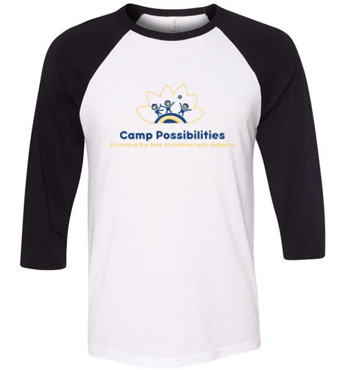 camping water pump accessories-Camp Possibilities 3/4 Sleeve T-Shirt