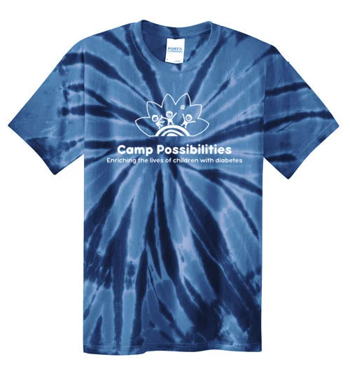 camping weather protection accessories-Camp Possibilities Port & Company Tie-Dye T-Shirt