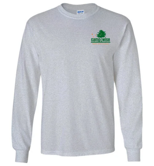 camping gear and accessories-Camp Wise Long Sleeve T-Shirt - Sports Grey