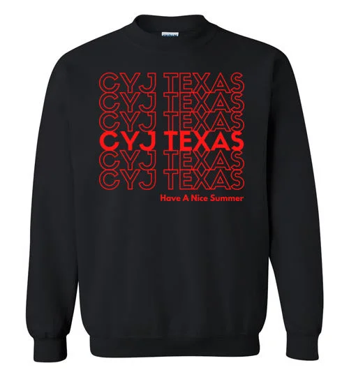 camping gear checklist accessories-CYJ Texas Crewneck Sweatshirt