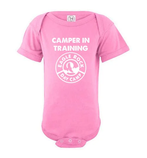 best camping gear accessories for rain-Eagle Rock Camper in Training Short Sleeve Onesie