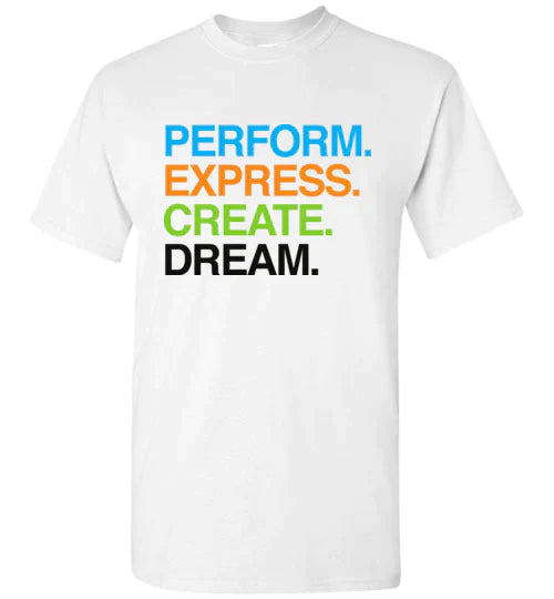 camping kitchen setup accessories-JPAS Perform Express Create Dream White T-Shirt