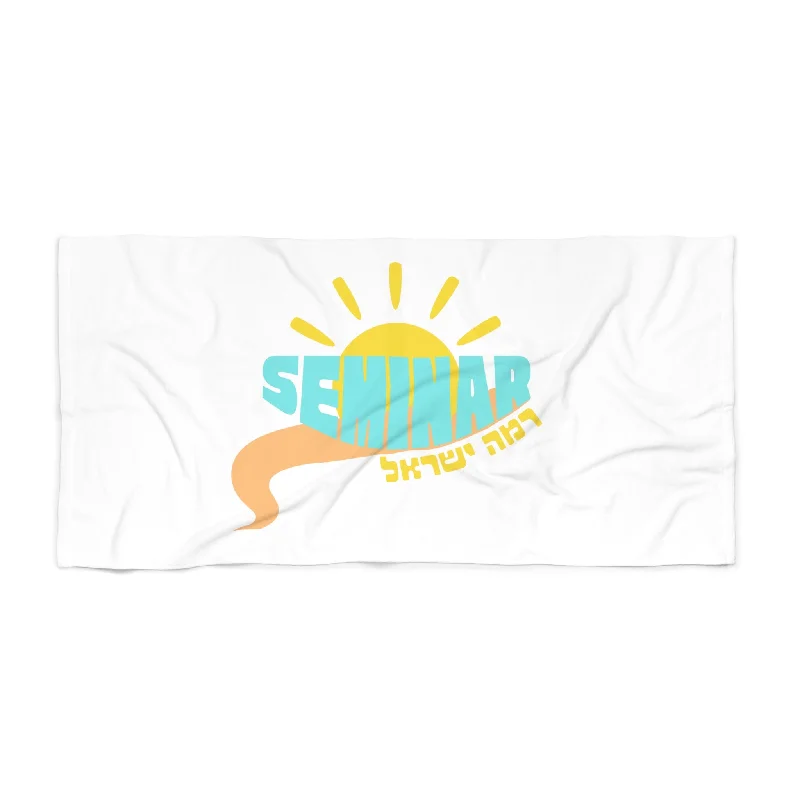 camping sleeping pad repair accessories-Ramah Israel Seminar Beach Towel - Sun Logo