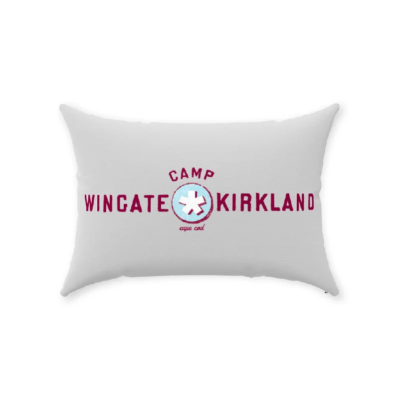 camping body warmer accessories-Wingate*Kirkland Throw Pillow