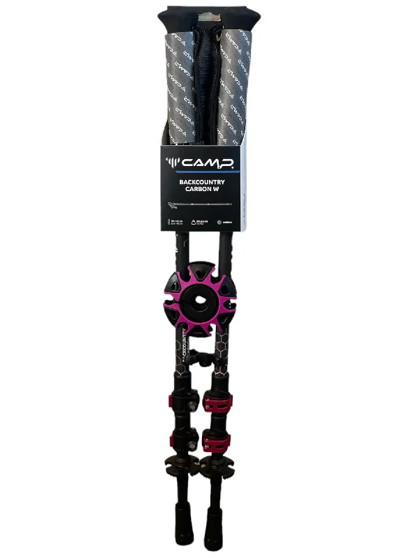 lightweight trekking poles with rubber tips -Camp USA Women's Backcountry Carbon Trekking Pole