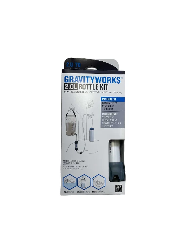 portable hiking stove with lightweight design -Platypus GravityWorks 2.0L Water Filter Bottle Kit